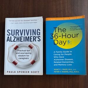 ALZHEIMER dementias MEMORY LOSS 2 books: The 36-Hour Day & SURVIVING ALZHEIMER’S